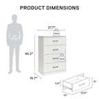 Hoge dressoir met 5 laden en soepele metalen rails