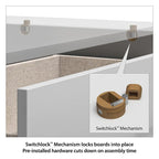Hoge dressoir met 5 laden en soepele metalen rails