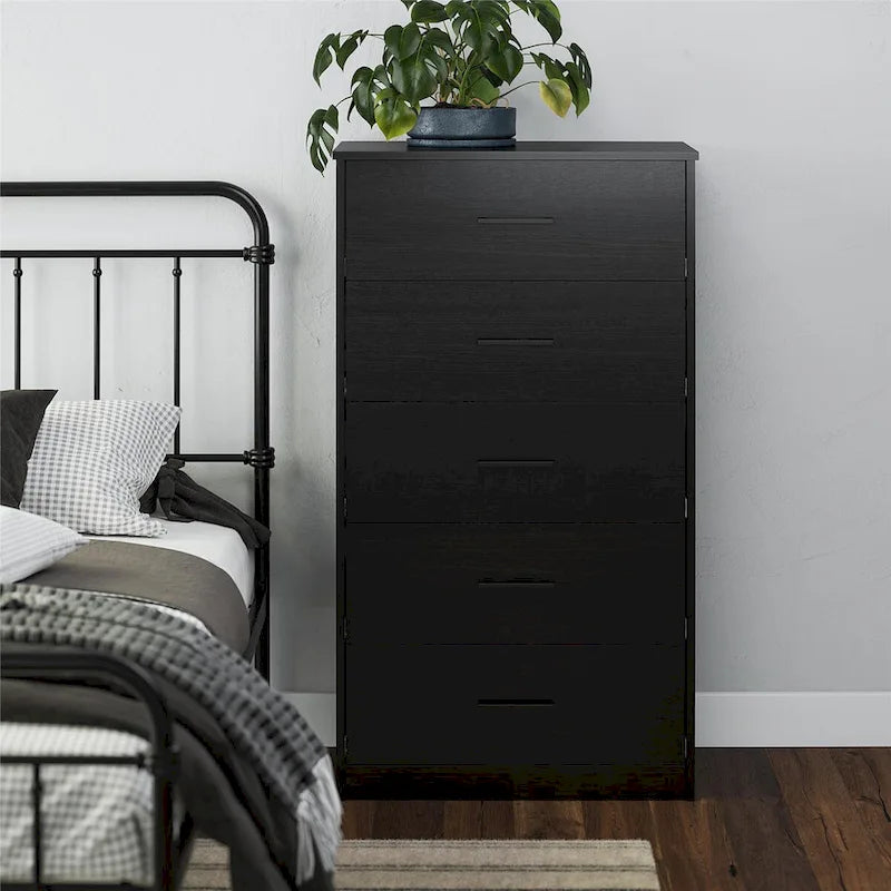 Hoge dressoir met 5 laden en soepele metalen rails