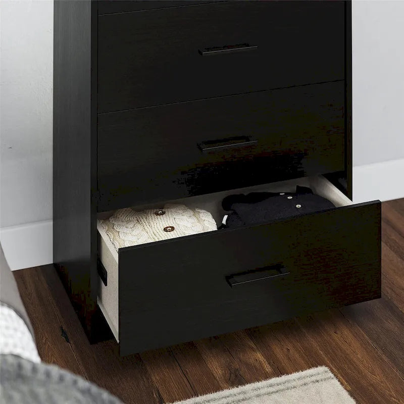 Hoge dressoir met 5 laden en soepele metalen rails
