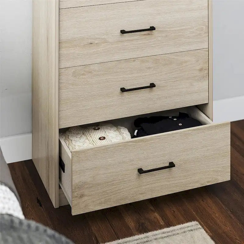 Hoge dressoir met 5 laden en soepele metalen rails