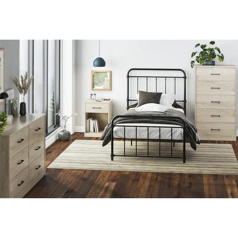Hoge dressoir met 5 laden en soepele metalen rails