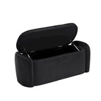 Upholstered Storage Ottoman Bench with Safety Hinge
