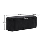 Upholstered Storage Ottoman Bench with Safety Hinge