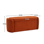 Upholstered Storage Ottoman Bench with Safety Hinge