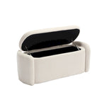 Upholstered Storage Ottoman Bench with Safety Hinge