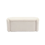 Upholstered Storage Ottoman Bench with Safety Hinge