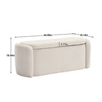 Upholstered Storage Ottoman Bench with Safety Hinge