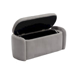 Upholstered Storage Ottoman Bench with Safety Hinge